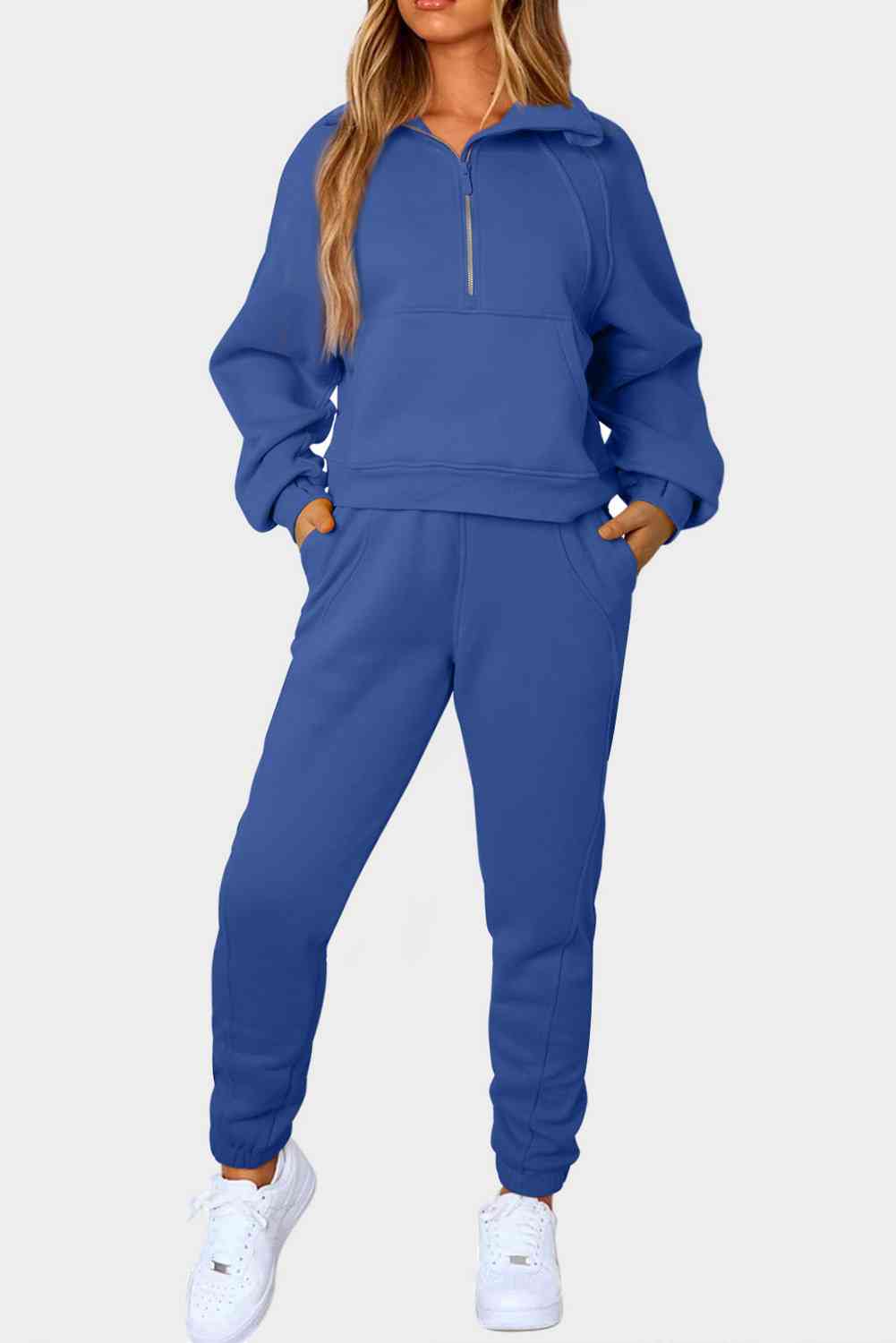 Half-Zip Sports Set with Pockets